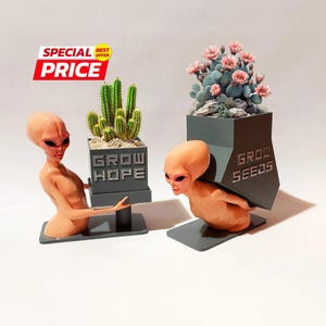 Alien Garden Planter, Sci-Fi Home Decor