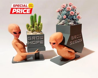 Alien Garden Planter, Sci-Fi Home Decor
