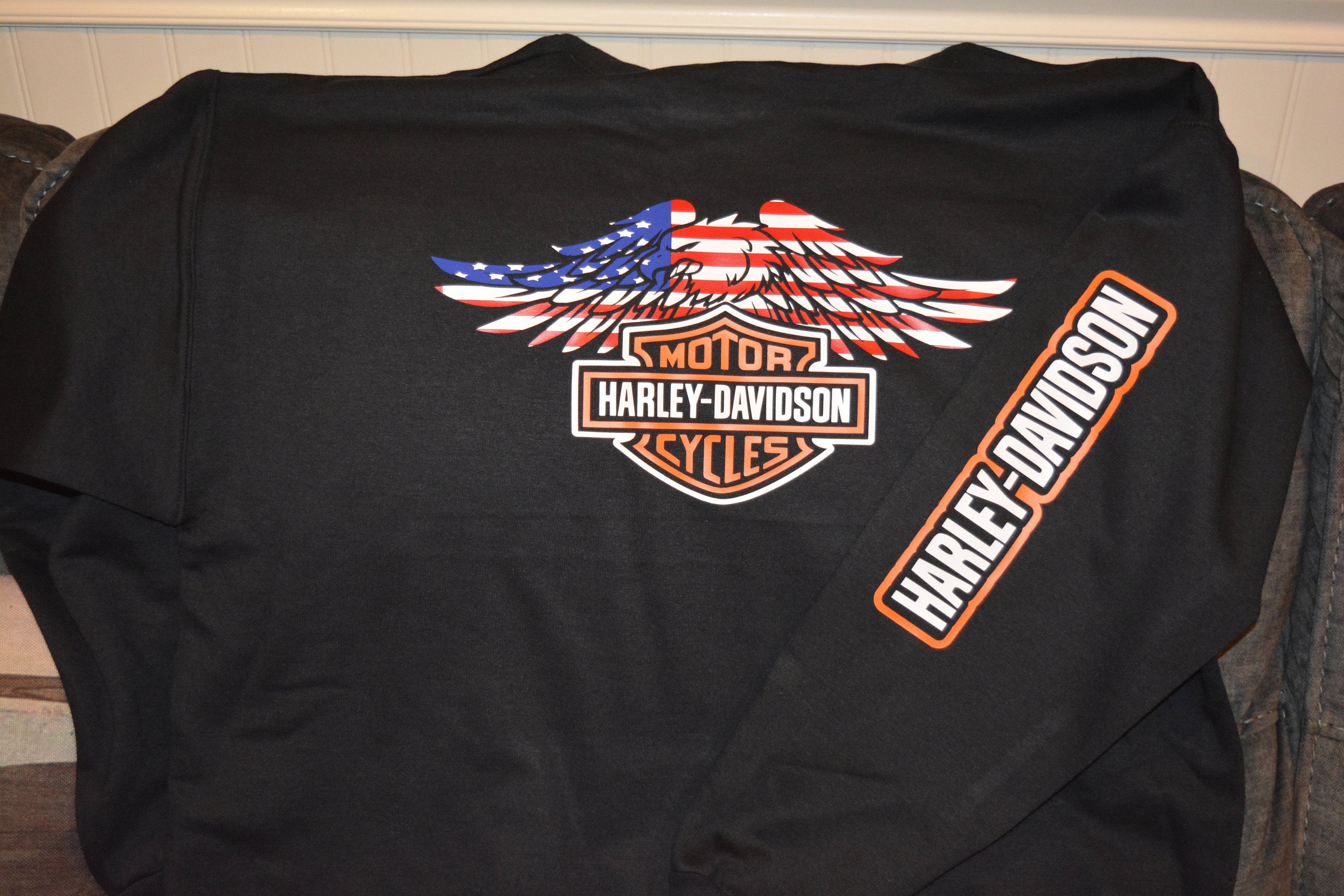 Harley davidson black clearance sweatshirt