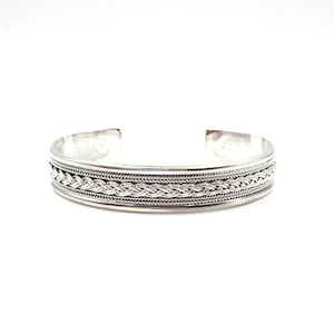 925 silver solid bangle 19 cm men&#39;s / women&#39;s jewelry modern 1.2 cm bangle bracelet 25 grams