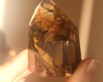 High Grade Brazilian Smoky Quartz Towers! with Lodolite, Rutile, Cubic, Phantoms/ *rainbow filled, raw edges *please see video*