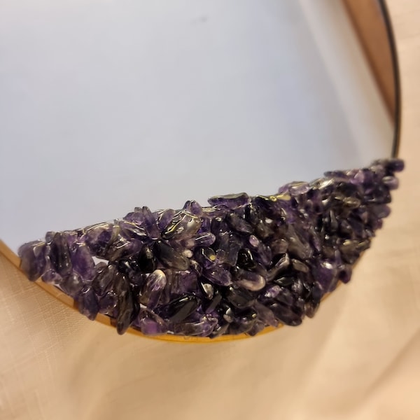 Amethyst Crystal Mirror / Living Room Home Decor