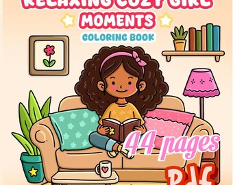 PDF coloring book for children and adults. Coloring Book. Digital File