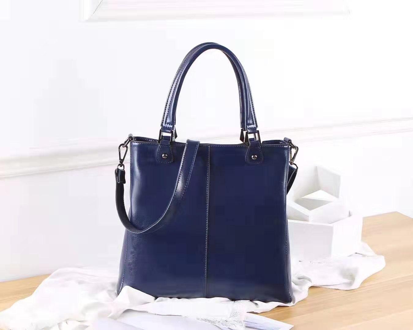 Ginevia Top Grain Genuine Leather Handbag Shoulder Bag Etsy