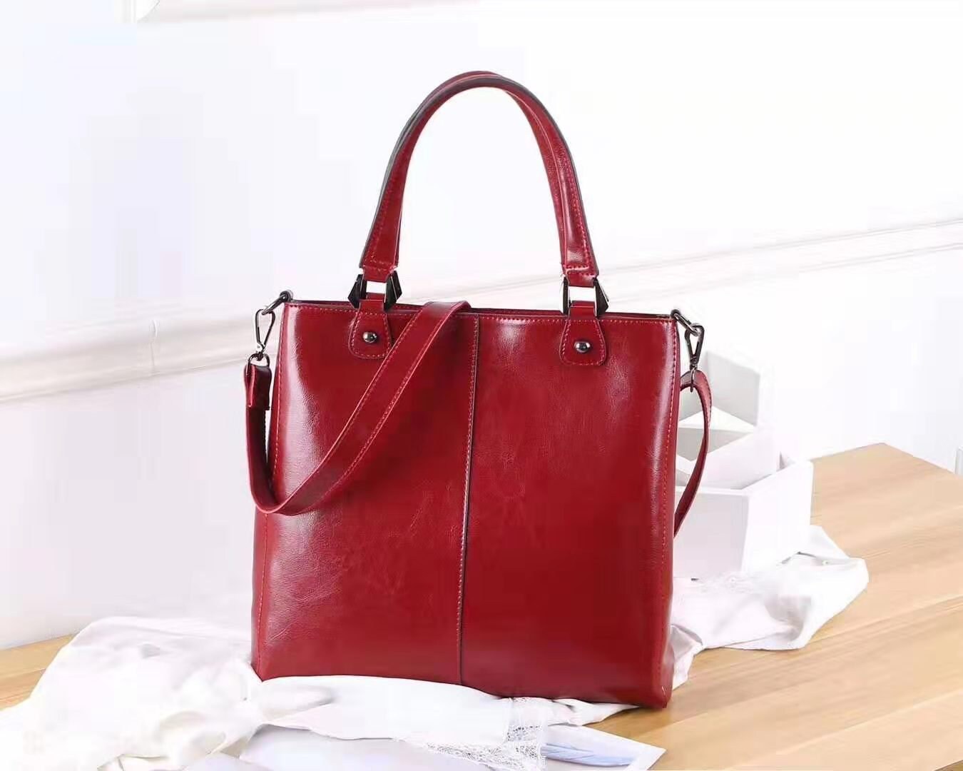 Ginevia Top Grain Genuine Leather Handbag Shoulder Bag Etsy
