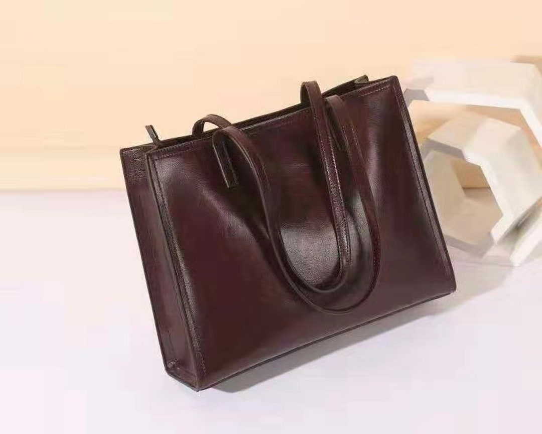 Ginevia Top Grain Genuine Leather Handbag Shoulder Bag Polished Leather