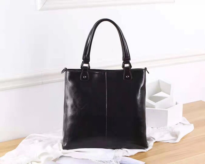 Ginevia Top Grain Genuine Leather Handbag Shoulder Bag Etsy