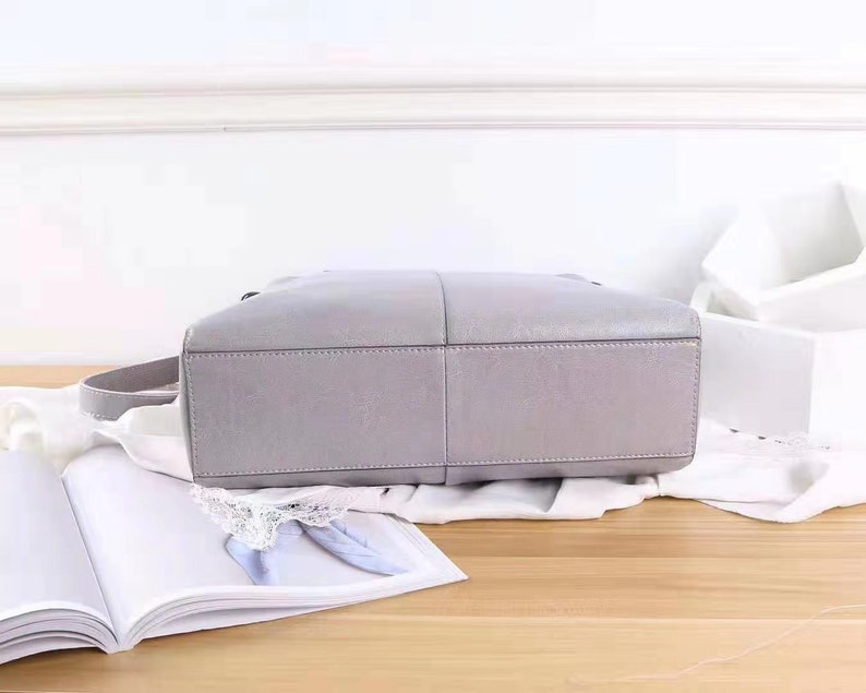 Ginevia Top Grain Genuine Leather Handbag Shoulder Bag Etsy