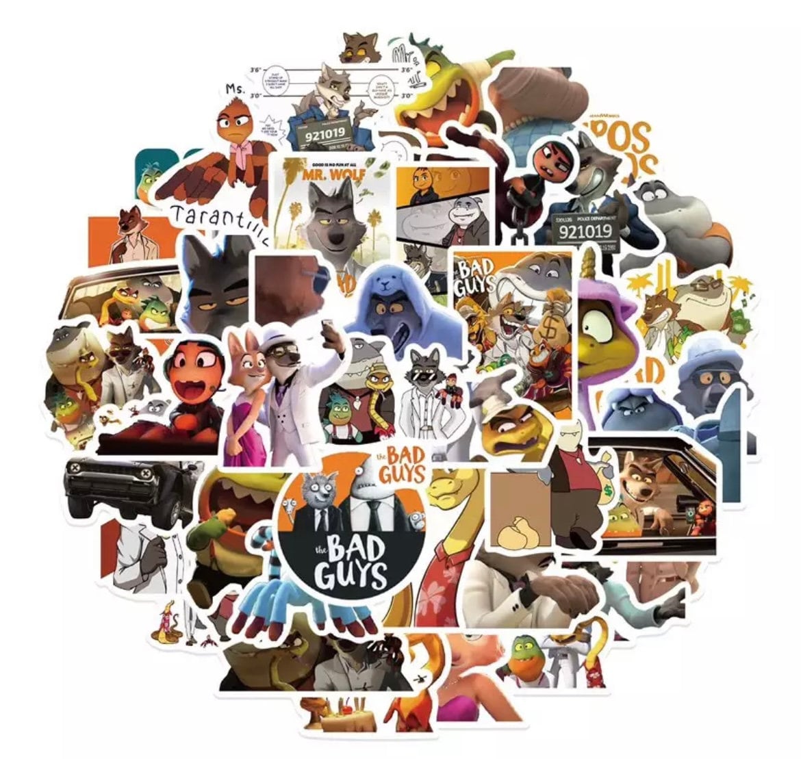 The Bad Guys 50 Waterproof Stickers India