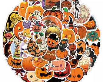 Halloween pumpkin 50 Waterproof Stickers