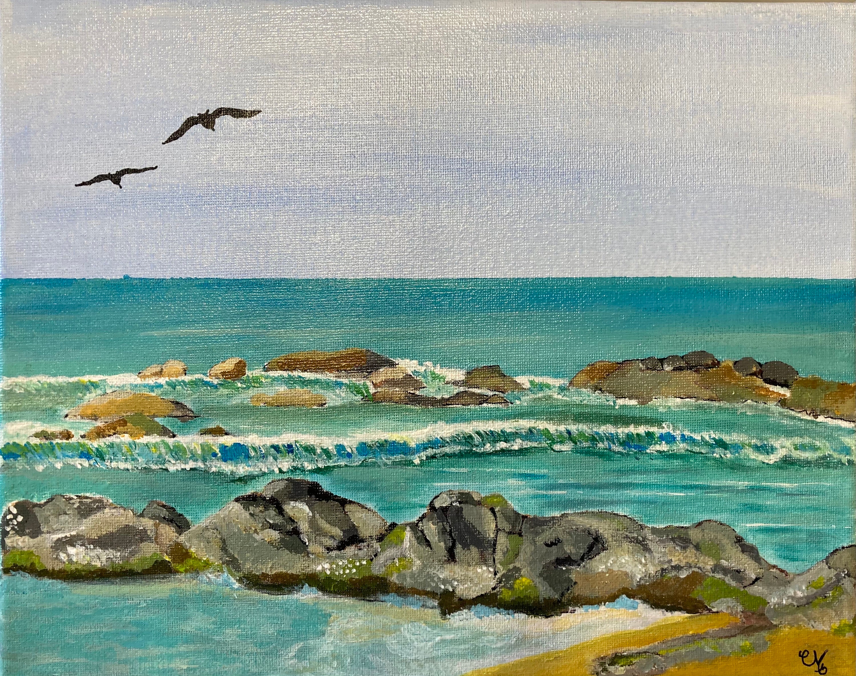 Tableau mer, paysage marin, bord de mer peinture sur toile