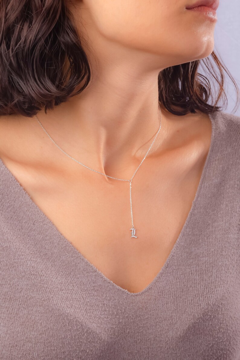 Delicate Silver and Gold Y Necklace 