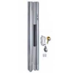 May include: Two silver telescopic flagpoles with a black handle and a gold finial. The set includes a white plastic flag holder, a screw, and two small screws.