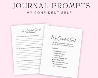 Self-Reflection Journal Prompts: Confidence Building (Digital Download)