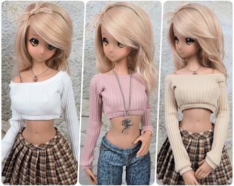 Minifee, MSD 1/4, Muñeca Inteligente, Pera 1/3 BJD - Blusa corta de línea simple, sudadera abrigada para muñecas. ¡Elige tu talla!