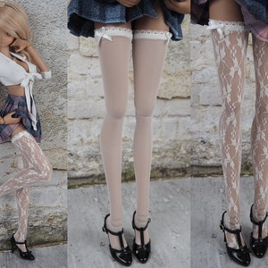 Msd, Smart Doll Pear 1/4, 1/3 BJD - Stockings with bows, pantyhose, thights Lace or Mesh for dolls