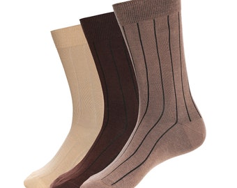 Men's Premium Cotton Rich Dress Casual Socks (6-Pack) Made in Egypt (OEKO-TEX Certified).