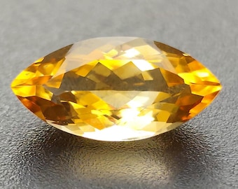 Citrine naturelle, taille marquise, pierre de naissance en novembre, 3,15 carats