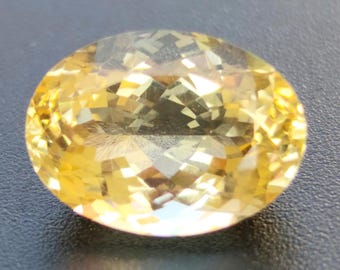 Natural Citrine Oval Shape 10x14x7.5 mm Loose Gemstone 6.25 Carat Yellow Stone November Birthstone