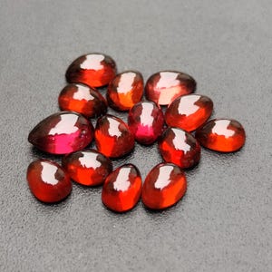 Natural Garnet Cabochon | January Birthstone | Pear Gemstone for Jewelry Making | Pear Garnet Loose Stone | Lot 8.60ct 5x4 mm to 7x5 mm