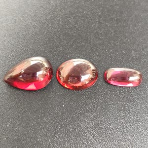 Natural Garnet Cabochon | January Birthstone | Garnet Gemstone for Jewelry Making | Mixed Garnet Loose Stone | Lot 5.50ct 8x4mm to 11x7.5mm