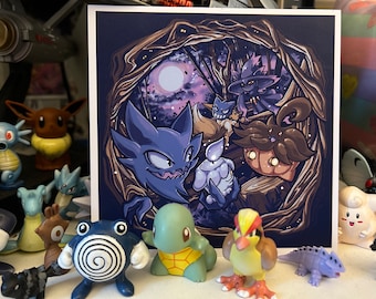 5"x5" Art Print | Cute Halloween Video Game