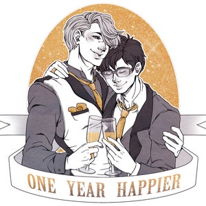 5"x7" Art Print | New Years Themed | YOI - One Year Happier