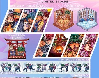 Set di cancelleria e portachiavi a tema invernale / Pacchetto TDDK con simpatici anime