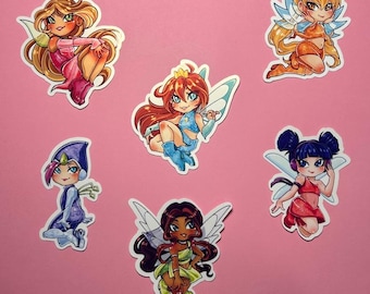 3" Sticker Stationary | Magical Fairy Girls | Winx Club