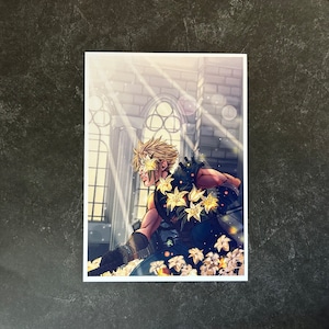 5&quot;x7&quot; Art Print | Video Game & Flowers | FF7 - Final Fantasy