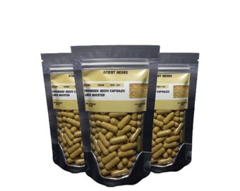 Fenugreek Extract Capsules - Pure Fenugreek Seeds Powder Capsule - No Fillers/Additives - 500 mg Vegetarian Capsules