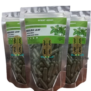 Insulina Leaf Natural Extract Capsules - Organic Costus Igneus Capsules 500 mg 10:1 Extract - Acient Herbs