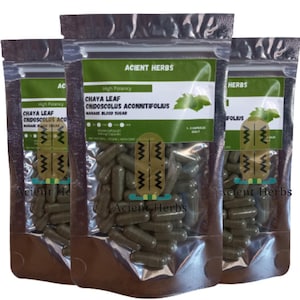 Cápsulas de extracto natural de hoja de chaya - Cápsulas orgánicas de Cnidoscolus aconnitifolius, 600 mg, extracto 10:1 - Acient Herbs