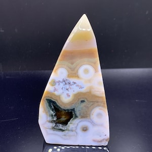 Gorgeous Druzy Orbicular Old Vein Ocean Jasper Marine Jasper Freeform