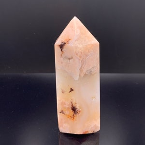 Rare Find High Quality Natural Carnelian Flower Agate Chakra Crystal Point Tower