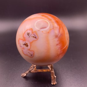 Gorgeous High Quality Natural Druzy Carnelian Crystal Sphere