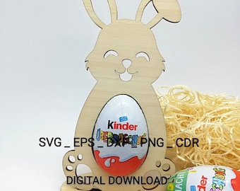 SVG Laser cut file Easter Bunny Egg Holder /#60/