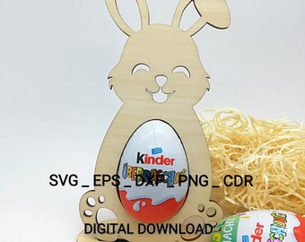 SVG Laser cut file Easter Bunny Egg Holder /#60/