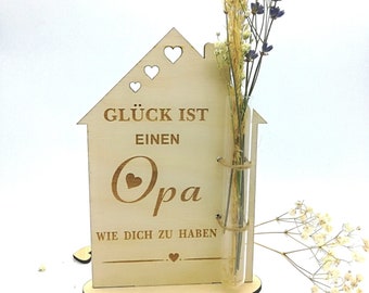 Geschenk für Oma oder Opa ,  Geschenkidee für Oma Opa Herz oder Haus