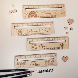 Arquivo SVG cortado a laser, 4 réguas de auxílio à leitura, matrícula escolar, incluindo licença comercial /# 1/