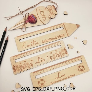 SVG Lasercut File, Reading Aid Rulers 4 different motifs, SVG School Enrollment, Digital File School Enrollment /#69/