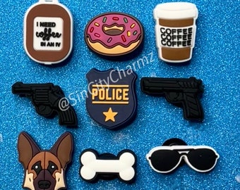 Police Croc Charms | Hero Croc Charms | Bracelet Charms | Fashion Charms | Croc Accessories | Bracelet Charms |Blue Lives Matter Croc Charms