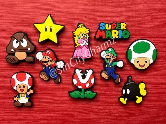 mario croc charms