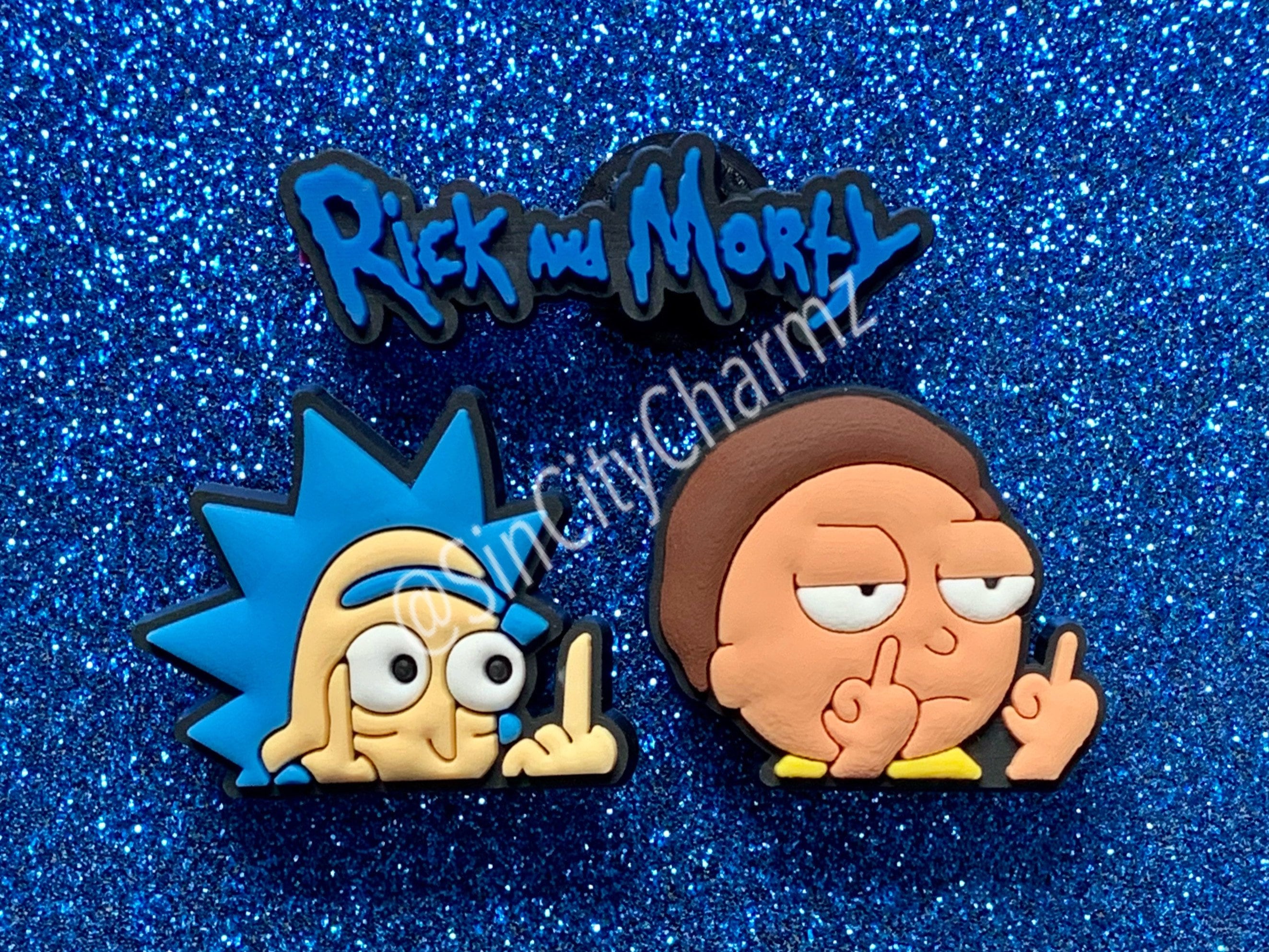 rick and morty croc charms