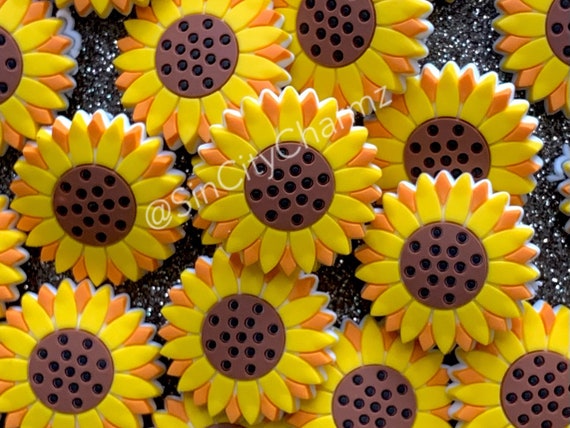 sunflower croc charms