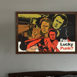 Dirty Harry Poster, Feel Lucky Punk, 44 Magnum, Clint Eastwood