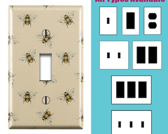 Watercolor Queen Honeybee Floral Design Double Outlet Wall Plate/Panel Plate/Cover Light Panel Cover Decoration Wallplate 2-Gang Device Receptacle Wallplate Watercolor Queen Honeybee Floral Design Double Outlet Wall Plate/Panel Plate/Cover Light Panel Cover Decoration Wallplate 2-Gang Device Receptacle Wallplate