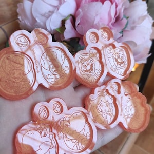 Mario videogames movie molds - moldes silicona peach, super friends videojuego videogame