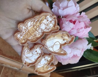 Nymph bird kawaii animals molds - mold calopsita, cockatiel, japanese food