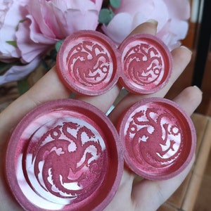 Tv series dragon geek molds - game of molds dragons shaker, earrings silicone molds